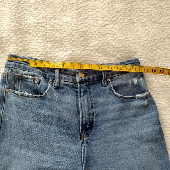 Good American Good Curve High Waist Straight Leg Jeans Sz 8/29 - Picture 10 of 12